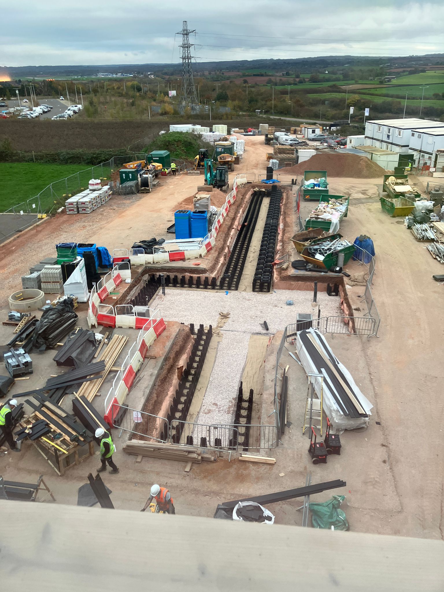 Tree pit preparation before surfacing, voco Zeal Exeter Science Park